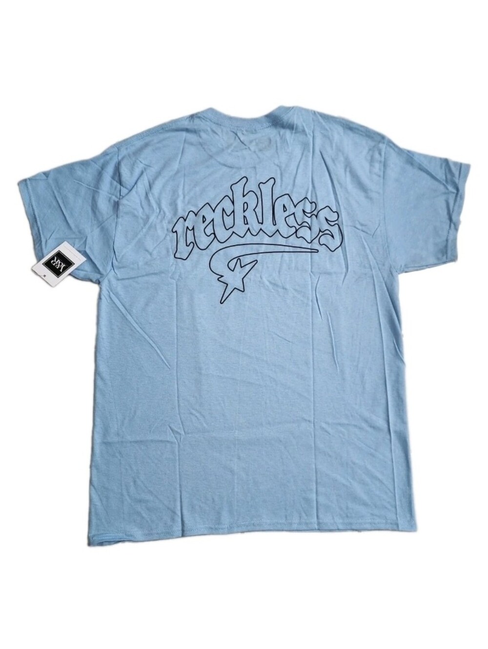Young & Reckless Men's Graphic T-Shirt Light Blue Short-Sleeve Size L